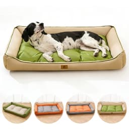 Square Cute Waterproof Large Dog Bed Color Block Summer Cooling Small Cat Sleeping Bed Cushion Soft Autumn Medium Cat Bed Sofa