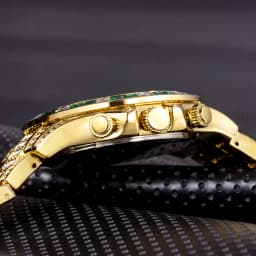 MISSFOX Blingbling Wristwatch For Men Luxury Colour Diamond Calendar Quartz Watch Hip Hop Fashion Waterproof Man Clock Hot Sale