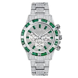 MISSFOX Blingbling Wristwatch For Men Luxury Colour Diamond Calendar Quartz Watch Hip Hop Fashion Waterproof Man Clock Hot Sale