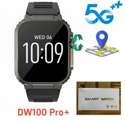 DW100 Pro Plus Android Smartwatch Touch ID Smart Watch With Rotary Camera 2.29inch Amoled Screen GPS WIFI NFC Google Play Store