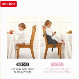 Portable Baby Booster Seat Diaper Bag Travel Toddler Convenient Cushion Kid Chair Washable Straps Safety Buckle Muti-functional
