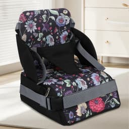 Portable Baby Booster Seat Diaper Bag Travel Toddler Convenient Cushion Kid Chair Washable Straps Safety Buckle Muti-functional