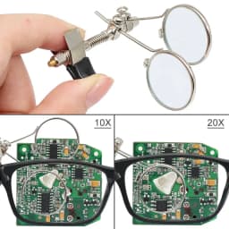 Magnifying Glass for Watch Repair 10X Double Lenses Stainless Steel Clip Magnifier Rotatable Diameter 25mm Monocular Magnifier