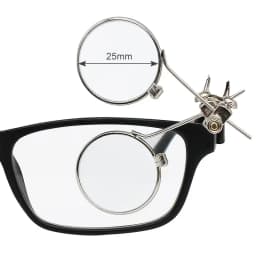 Magnifying Glass for Watch Repair 10X Double Lenses Stainless Steel Clip Magnifier Rotatable Diameter 25mm Monocular Magnifier