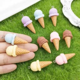 10pcs 3D Strawberry Cake Charms Cute Resin Pendants for Jewelry Making Handmade Earrings Bracelet Necklace Key Chain Accessories