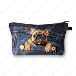 Funny Pocket Dog Cosmetic Cases Pet Dachshund Bulldog Yorkshire Dogs Women Makeup Bag Zipper Pouch Lipstick Small Pouch Gift