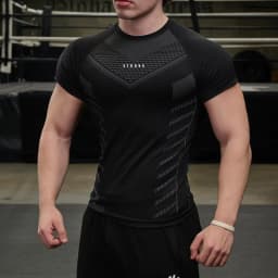 Men's Compression T Shirts Quick Dry Short Sleeve Gym Workout Tee Summer Skinny Fitness Running Sports Athletic Tops For Men