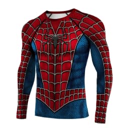 2026 Spider Graphic Vintage Print Compression Long Sleeve T Shirt Quick Dry Sports Fitness Workout Training Top Family Matching