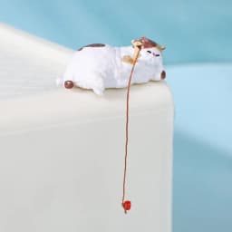 1/5Pcs New Fish Tank Fishing Cat Hanging Mini Creative Landscape Decoration Aquarium Fish Tanks Ornament Miniature Figurines