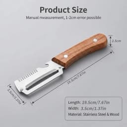 Kitchen Peeler Stainless Steel Vegetable Peeler with Wooden Handle for Peeling and Slicing Fruits and Vegetables Kitchen Tool