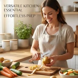 Kitchen Peeler Stainless Steel Vegetable Peeler with Wooden Handle for Peeling and Slicing Fruits and Vegetables Kitchen Tool