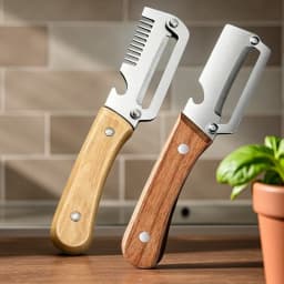 Kitchen Peeler Stainless Steel Vegetable Peeler with Wooden Handle for Peeling and Slicing Fruits and Vegetables Kitchen Tool