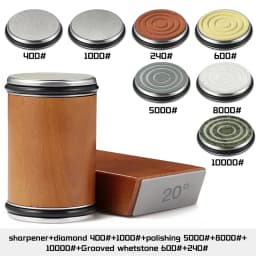 Rolling Knife Sharpener Magnetic Knife Holder Diamond Sharpening Stone with 15 and 20 Degrees Angle Roller Kitchen Accessory Set