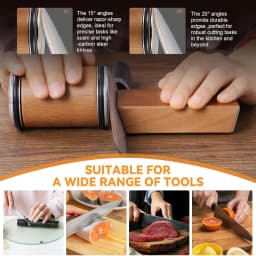 Rolling Knife Sharpener Magnetic Knife Holder Diamond Sharpening Stone with 15 and 20 Degrees Angle Roller Kitchen Accessory Set