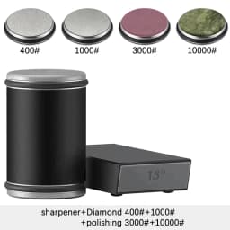 Rolling Knife Sharpener Magnetic Knife Holder Diamond Sharpening Stone with 15 and 20 Degrees Angle Roller Kitchen Accessory Set