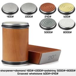 Rolling Knife Sharpener Magnetic Knife Holder Diamond Sharpening Stone with 15 and 20 Degrees Angle Roller Kitchen Accessory Set