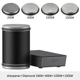 Rolling Knife Sharpener Magnetic Knife Holder Diamond Sharpening Stone with 15 and 20 Degrees Angle Roller Kitchen Accessory Set