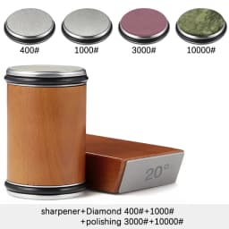 Rolling Knife Sharpener Magnetic Knife Holder Diamond Sharpening Stone with 15 and 20 Degrees Angle Roller Kitchen Accessory Set