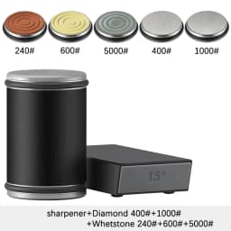Rolling Knife Sharpener Magnetic Knife Holder Diamond Sharpening Stone with 15 and 20 Degrees Angle Roller Kitchen Accessory Set