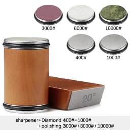 Rolling Knife Sharpener Magnetic Knife Holder Diamond Sharpening Stone with 15 and 20 Degrees Angle Roller Kitchen Accessory Set