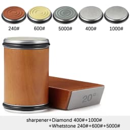 Rolling Knife Sharpener Magnetic Knife Holder Diamond Sharpening Stone with 15 and 20 Degrees Angle Roller Kitchen Accessory Set