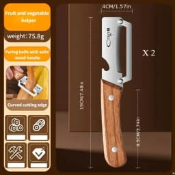 Multi-functional peeler Stainless Steel Vegetable Peeler with Wooden or Stainless Steel Handle Potato Peeler Kitchen-Specific