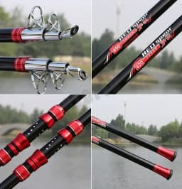 2.1M Carbon Fishing Rod 30kg above Superhard 100M Long Distance Throwing shot Rod Telescopic Sea Boat High Quality Fishing Gear