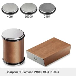 Niiruo Rolling Knife Sharpener Double Sided Diamond Sharpening Stone 15/20° Degree Magnetic Angle Roller Sharpening for Kitchen