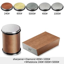 Niiruo Rolling Knife Sharpener Double Sided Diamond Sharpening Stone 15/20° Degree Magnetic Angle Roller Sharpening for Kitchen