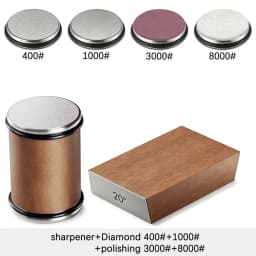 Niiruo Rolling Knife Sharpener Double Sided Diamond Sharpening Stone 15/20° Degree Magnetic Angle Roller Sharpening for Kitchen