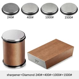 Niiruo Rolling Knife Sharpener Double Sided Diamond Sharpening Stone 15/20° Degree Magnetic Angle Roller Sharpening for Kitchen