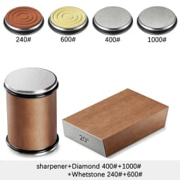 Niiruo Rolling Knife Sharpener Double Sided Diamond Sharpening Stone 15/20° Degree Magnetic Angle Roller Sharpening for Kitchen