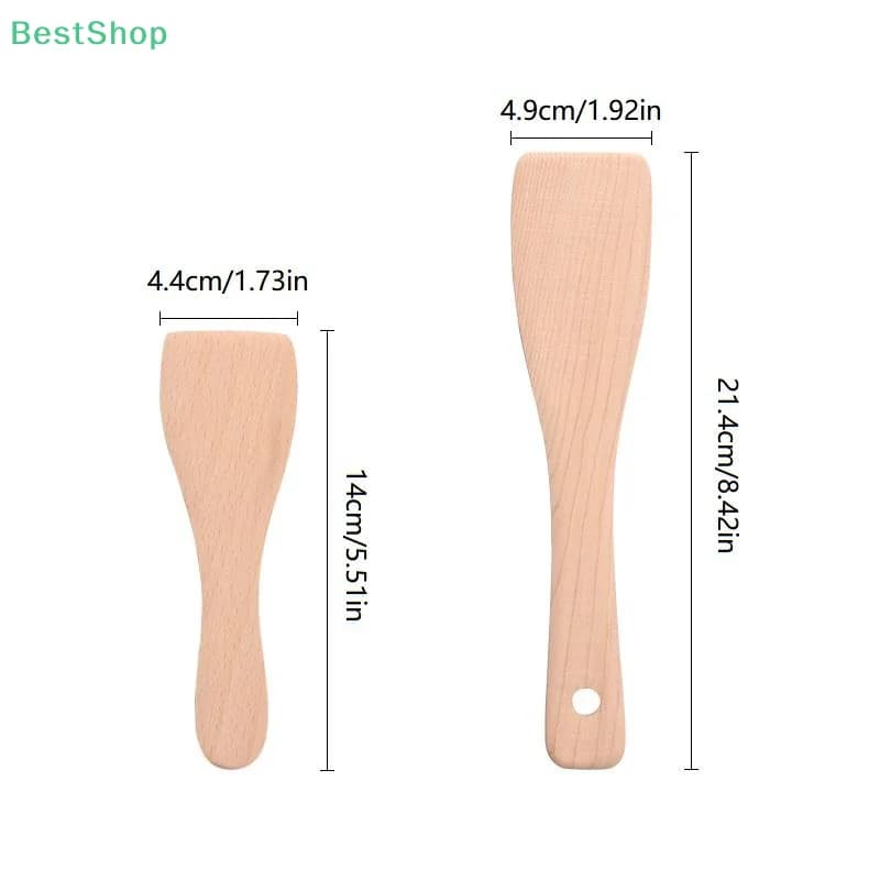 Multifunctional Wooden Raclette Spatulas,Solid Wood High Temperature Resistant Spatula Nonstick Kitchen Utensil