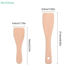 Multifunctional Wooden Raclette Spatulas,Solid Wood High Temperature Resistant Spatula Nonstick Kitchen Utensil