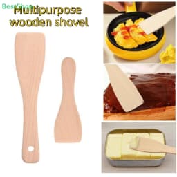 Multifunctional Wooden Raclette Spatulas,Solid Wood High Temperature Resistant Spatula Nonstick Kitchen Utensil