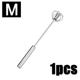 1/3PC Semi Automatic Egg Beater Stainless Steel Semi-Automatic Mixer for Effortless Egg Cream Mixing Stirring Kitchen Tool