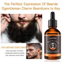 SADOER Men's Beard Oil Care and Beauty Kit, deeply moisturizing, rich in nutrients, intensive hair essence, smooth and styled