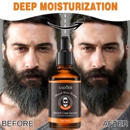 SADOER Men's Beard Oil Care and Beauty Kit, deeply moisturizing, rich in nutrients, intensive hair essence, smooth and styled