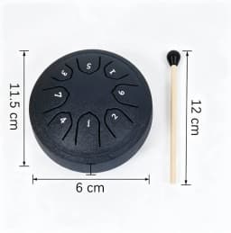Miwayer 8 Tone 4.5 Inch Steel Tongue Drum Mini Handpan with Mallets Portable Meditation Percussion Instrument