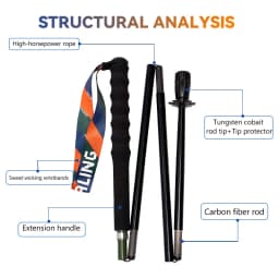 T800 Pure Carbon Fiber Trekking Poles Ultralight Weight Hiking Sticks Outdoor City Running Poles Walking Stick Folding Easy-take