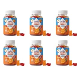 Docteat Healthy Formula Fiber Gummies 5G Fiber Per Serving, Orange & Apple Flavor for Digestive Health & Regularity, 60 Gummies