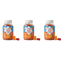 Docteat Healthy Formula Fiber Gummies 5G Fiber Per Serving, Orange & Apple Flavor for Digestive Health & Regularity, 60 Gummies