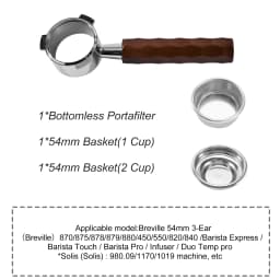 54mm Coffee Bottomless Portafilter Naked For Breville Sage 870 878 879 Filter Basket Espresso Machine Accessories Barista Tools