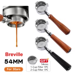54mm Coffee Bottomless Portafilter Naked For Breville Sage 870 878 879 Filter Basket Espresso Machine Accessories Barista Tools
