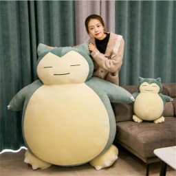 100/150/200cm Giant Snorlax Skin Plush Toy Cover Anime Pocket Snorlax Plush Pillow Cartoon Soft Pillow Case with Zipper