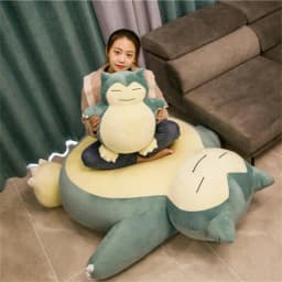 100/150/200cm Giant Snorlax Skin Plush Toy Cover Anime Pocket Snorlax Plush Pillow Cartoon Soft Pillow Case with Zipper
