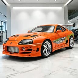 1:24 Brian Supra A80 JDM Supercar Alloy Car Model Sound and Light Pull Back Car Model Collectibles Birthday Gift