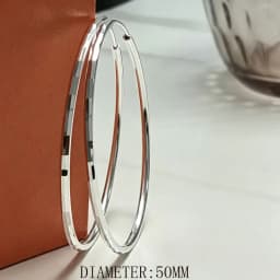 Senlissi-New 925 Sterling Silver Hoop Earrings For Women 18K Gold Earring Luxury Quality Jewelry 1.8MM Thick 2/2.5/3/4/5/6CM