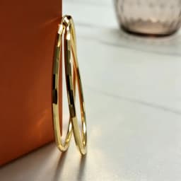 Senlissi-New 925 Sterling Silver Hoop Earrings For Women 18K Gold Earring Luxury Quality Jewelry 1.8MM Thick 2/2.5/3/4/5/6CM