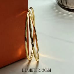 Senlissi-New 925 Sterling Silver Hoop Earrings For Women 18K Gold Earring Luxury Quality Jewelry 1.8MM Thick 2/2.5/3/4/5/6CM